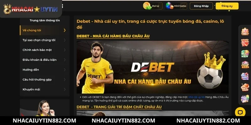 Công nghệ bảo mật hiện đại bảo vệ người chơi DEBET