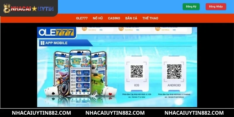 Hướng dẫn tải và cài đặt ứng dụng OLE777 chi tiết