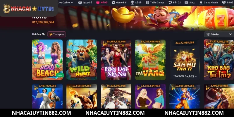 Những sảnh cược phong phú mà nhà cái nổ hũ mang đến